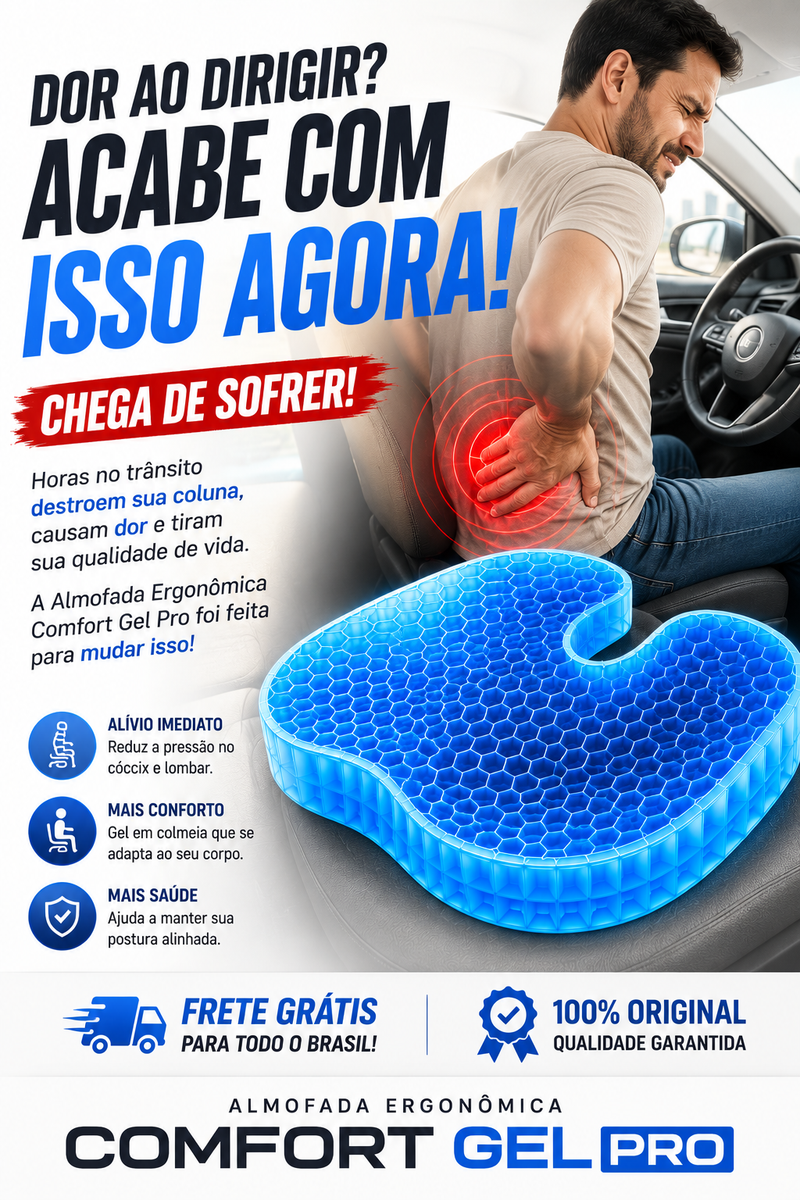 Almofada Ergonômica COMFORT GEL PRÓ ORIGINAL