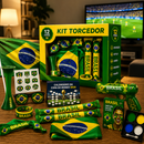 Super Kit Torcida Brasil Supreme Completo 12 Peças ORIGINAL