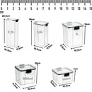 Kit 5 Potes Herméticos Crystal-Lock