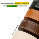 Kit 2 Espelhos Redondos Adnet Moderno Lavabo Quarto Sala Banheiro Alça Em Couro 60cm C/ Pino Suporte