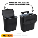 Lixeira Cesto de Lixo 09 Litros Automática Suspensa Rose Preta Banheiro Cozinha Escritório Quarto