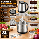 Moedor de Carne Elétrico 1200W 2L 3L Inox Triturador Processador de Alimentos 110V 220V com Alça