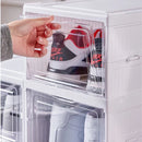 Kit Com 6 Caixas de Sapato Dobrável Armazenamento Transparentes
