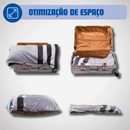 Kit Saco a Vácuo 70x110 50x60 60x80 Organizador de Roupas Mala Viagem Guarda