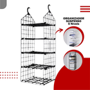 Organizador Plástico Suspenso Dobrável 5 Níveis Vertical Telado Multiuso Resistente Articulado