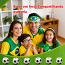 Kit Torcida Brasil Kit 12 peças Torcedor Bandeira Para Copa 2026 Adesivo Trompete Pintura Facial
