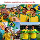 Kit Torcida Brasil Kit 12 peças Torcedor Bandeira Para Copa 2026 Adesivo Trompete Pintura Facial